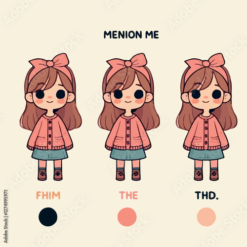 Pictures of girls' sets of various styles