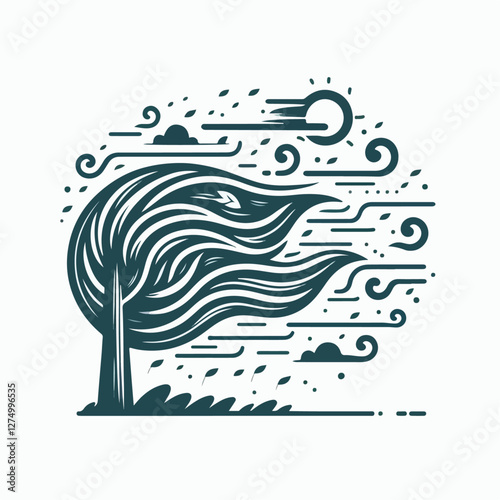 Photos wind vector illustration
