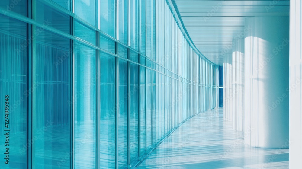 Modern Glass Corridor: Architectural Design and Interior Spaces Modern Glass Corridor: Architectural Design and Interior Spaces