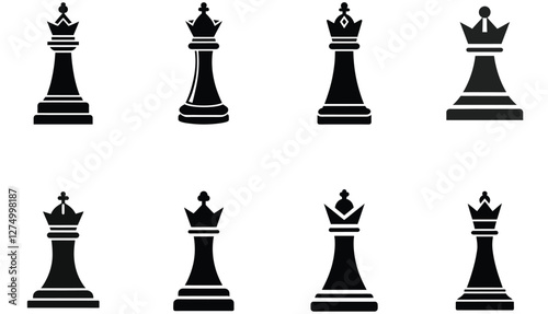 "Mastering Chess Piece Icons and Graphics for Creative Projects