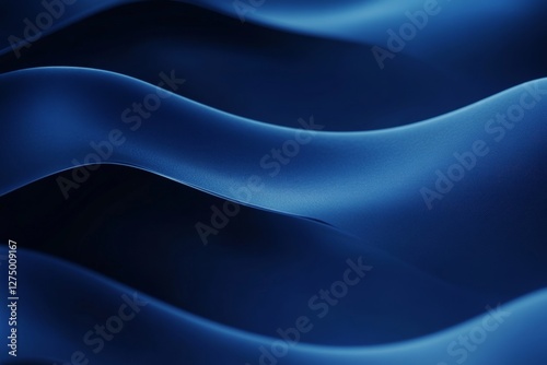 Wallpaper Mural Blue fabric waves, dark background, flowing texture, website banner Torontodigital.ca
