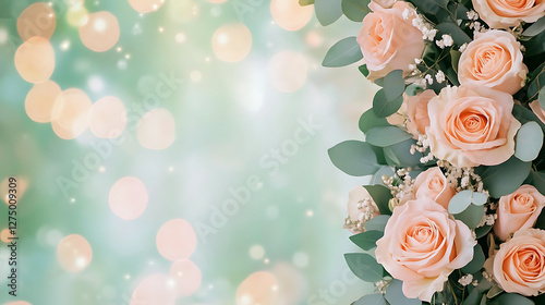 flowers and leaves in pictures illustrator2D. Generative AI Illustration