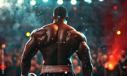 The Champion's Back: A Boxer's Powerful Silhouette