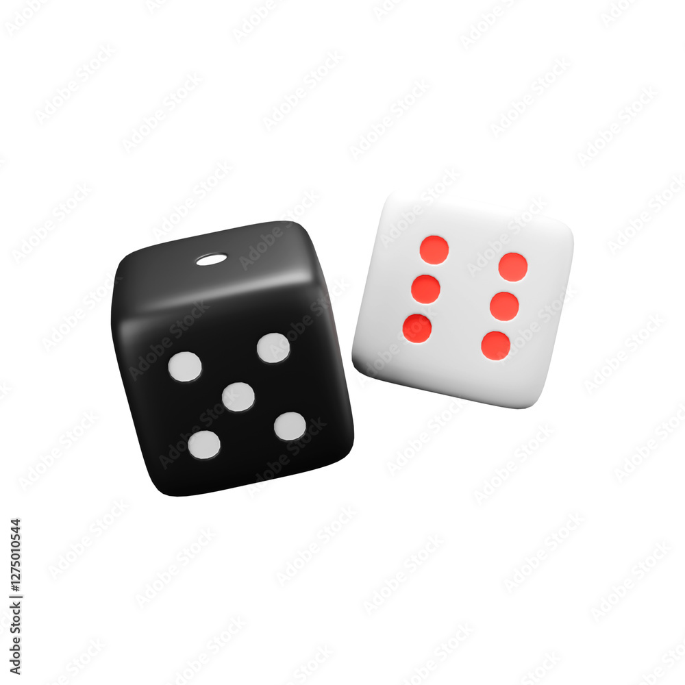 a 3D rendered illustration of dice on white background a 3D rendered illustration of dice on white background