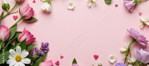 A Mothers Day-themed design showcasing soft pastels florals and heartfelt motifs to celebrate maternal love