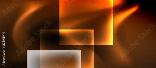 Dark neon colors with glass square shapes
