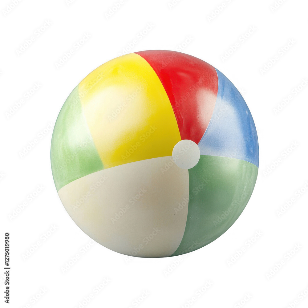 Colorful Beach Ball Displaying Fun and Play Colorful Beach Ball Displaying Fun and Play