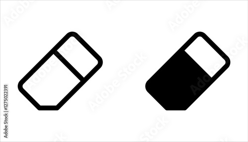 Eraser icon set, Eraser icon vector in trendy flat style isolated on white background