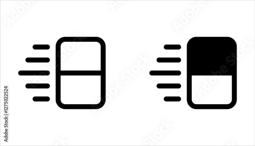 Eraser icon set, Eraser icon vector in trendy flat style isolated on white background