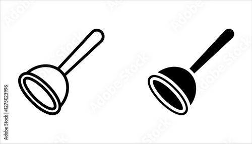 Plunger icon set. Plunger sign. for mobile concept and web design on white background