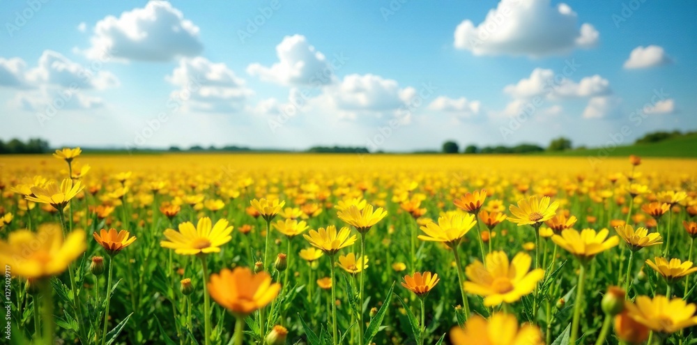 Texas wildflower field with yellow and orange blooms, naturalbeauty, wildflowers Texas wildflower field with yellow and orange blooms, naturalbeauty, wildflowers