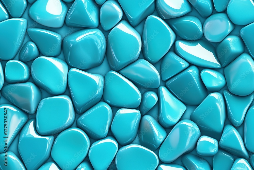 Seamless Turquoise smooth, glossy turquoise stones arranged closely together, creating a vibrant and colorful texture. Seamless Turquoise smooth, glossy turquoise stones arranged closely together, creating a vibrant and colorful texture.