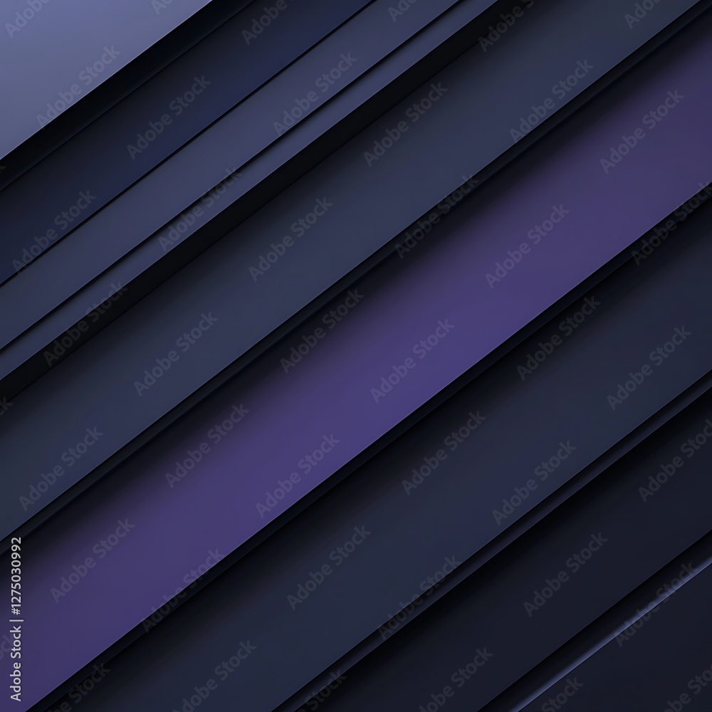 Obraz premium Abstract lines in shades of dark blue and purple create a modern and sleek design, perfect for backgrounds and digital art projects that require a touch of elegance and sophisticat