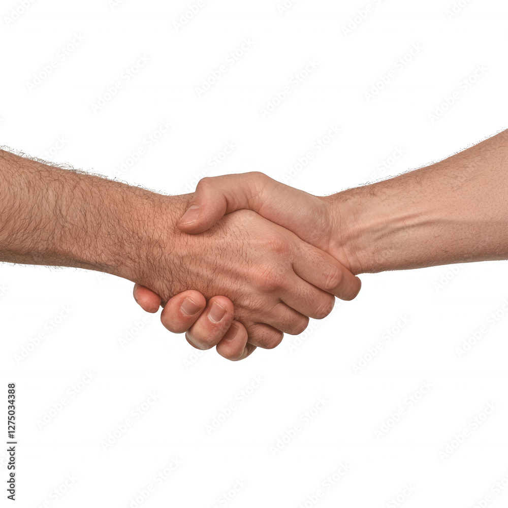 Firm Handshake Between Two Light-Skinned Males Showcasing Trust and Confidence Firm Handshake Between Two Light-Skinned Males Showcasing Trust and Confidence
