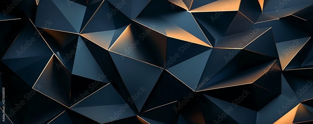 Obraz premium A stunning close-up of geometric shapes interwoven in a dynamic pattern. This abstract design features sharp edges and contrasting colors, creating a modern, vibrant visual effect.