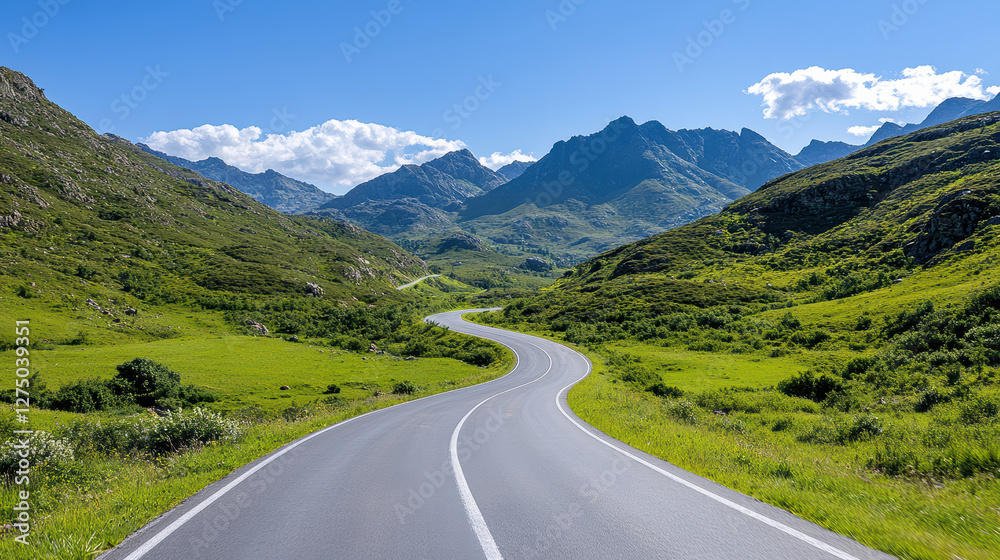 scenic mountain pass with winding roads surrounded by lush greenery scenic mountain pass with winding roads surrounded by lush greenery