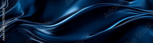 A stunning close-up of smooth, flowing blue fabric, showcasing rich textures and deep shades. Perfect for backgrounds, wallpapers, and various creative projects.