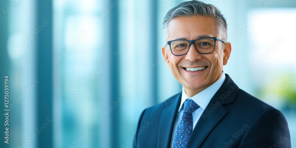 confident sales manager in business attire smiles warmly in modern office setting, showcasing professionalism and approachability confident sales manager in business attire smiles warmly in modern office setting, showcasing professionalism and approachability