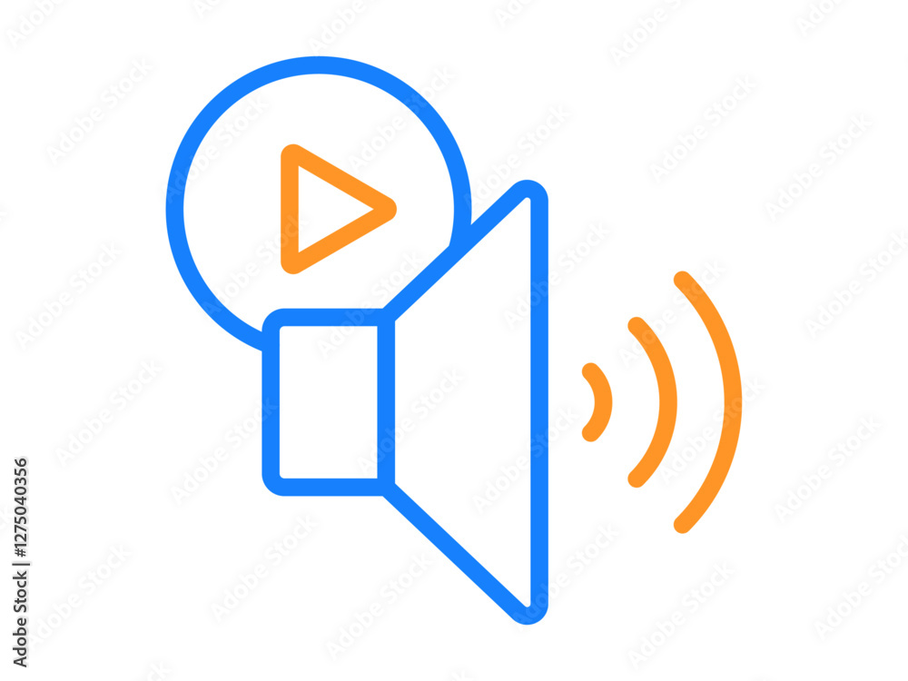 Audio icon. Podcast vector icon concept. Podcast symbols outline vector line icons. Audio icon. Podcast vector icon concept. Podcast symbols outline vector line icons.