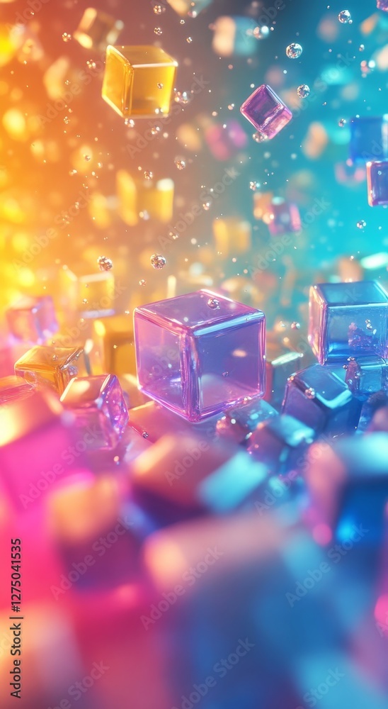 Obraz premium Bright 3D Background, Generative AI
