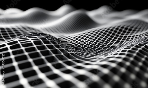 Futuristic Technology Grid Lines, Generative AI