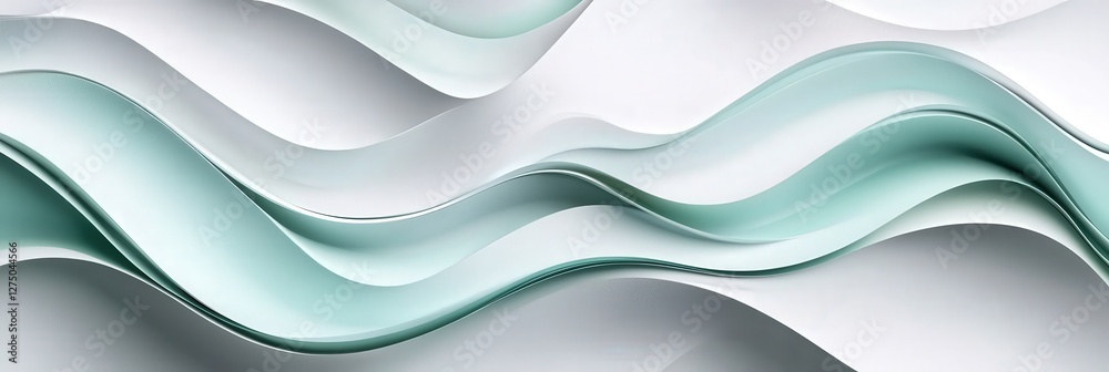 Fototapeta premium Abstract wavy layers, flow & backdrop. Use for modern design, texture or background
