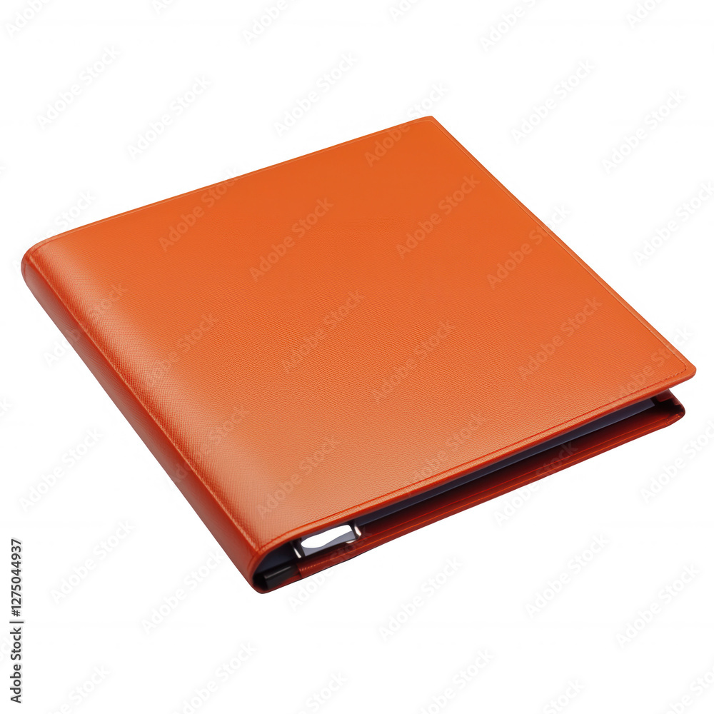 Orange Square Binder with Silver Closure Mechanism Orange Square Binder with Silver Closure Mechanism