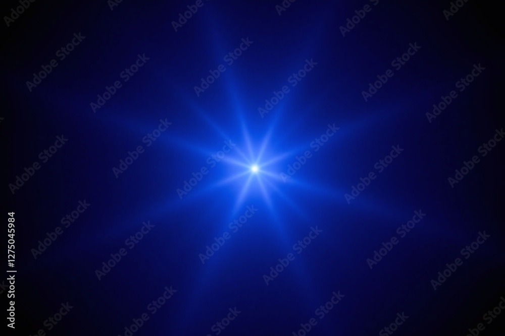 Obraz premium Dark blue background with bright blue glowing light streak effect