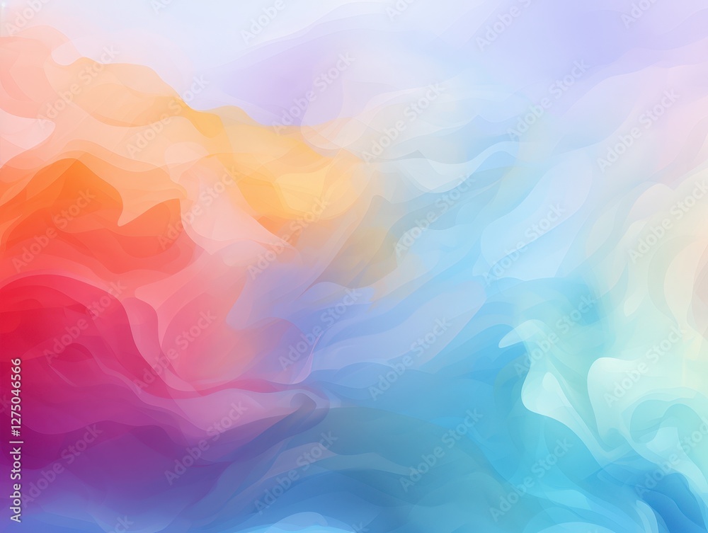 Fototapeta premium Fluid abstract background for designs or artistic presentations with various colored swirls