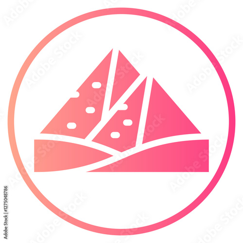 pyramids gradient icon