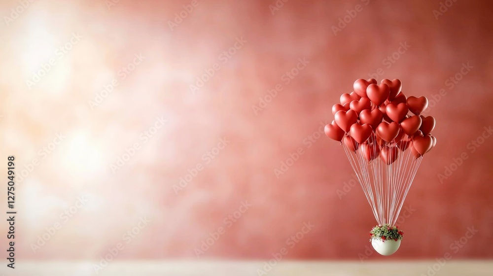 Romantic Heart Balloons Valentine s Day Love Red Balloons Floating Hearts Celebration Romantic Heart Balloons Valentine s Day Love Red Balloons Floating Hearts Celebration