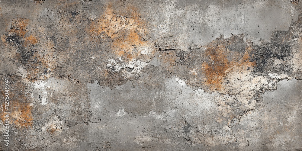 Obraz premium A large flat concrete surface with a huge wall scale, mainly gray with subtle brown and black stains, without rust or obvious corrosion, displaying the texture and pattern of aged concrete.