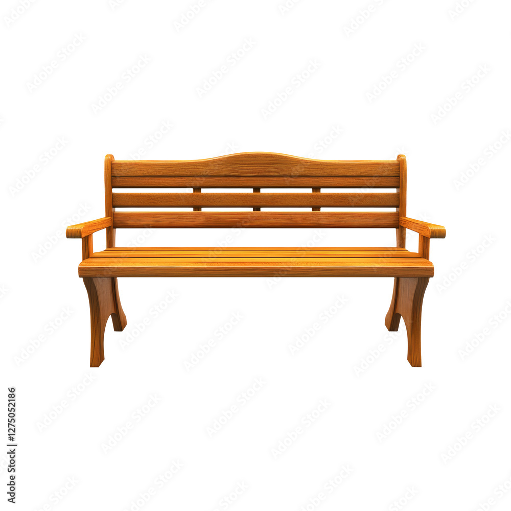 Wooden bench for sitting isolate on transparent background Wooden bench for sitting isolate on transparent background