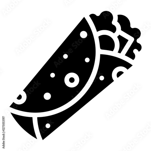 shawarma glyph icon
