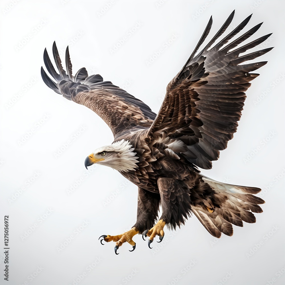 Obraz premium Majestic Bald Eagle in Flight