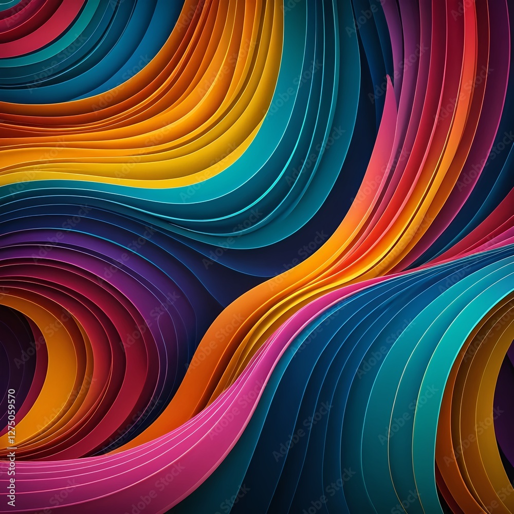 Fototapeta premium Abstract Colorful Wave Background