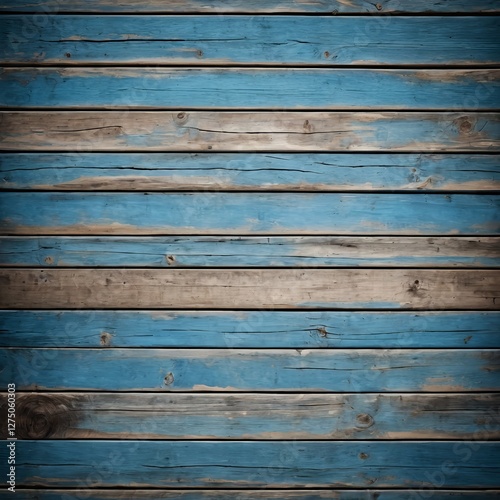 Wallpaper Mural Weathered Blue and Brown Wooden Planks Background Torontodigital.ca