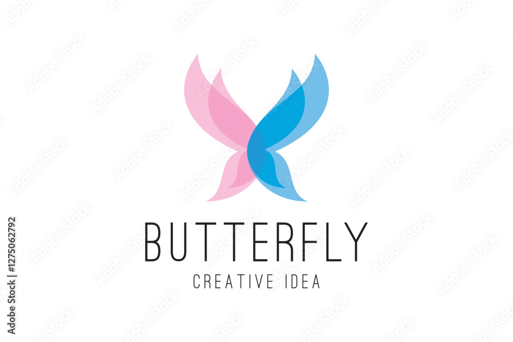 Obraz premium Creative Butterfly Logo Design Template