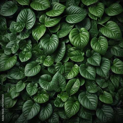 Wallpaper Mural Lush Green Tropical Leaves Background Torontodigital.ca