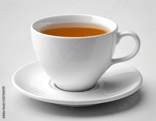 Wallpaper Mural White Tea Cup and Saucer with Tea Torontodigital.ca