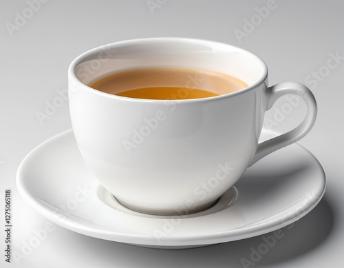 Wallpaper Mural White Cup of Tea on Saucer Torontodigital.ca