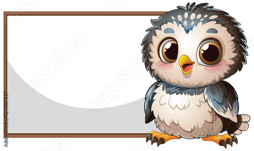 Cute Owl with Blank Sign