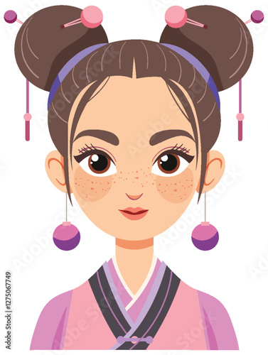 Traditional Chinese Avatar Illustration