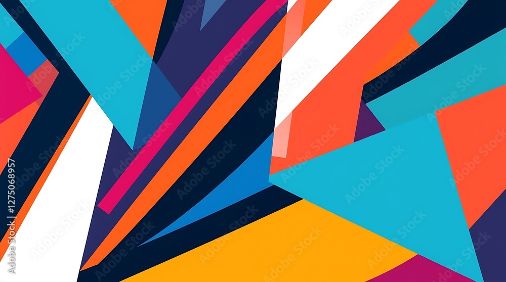 Colorful Abstract Geometric Background with Triangles and Lines Design Art Colorful Abstract Geometric Background with Triangles and Lines Design Art