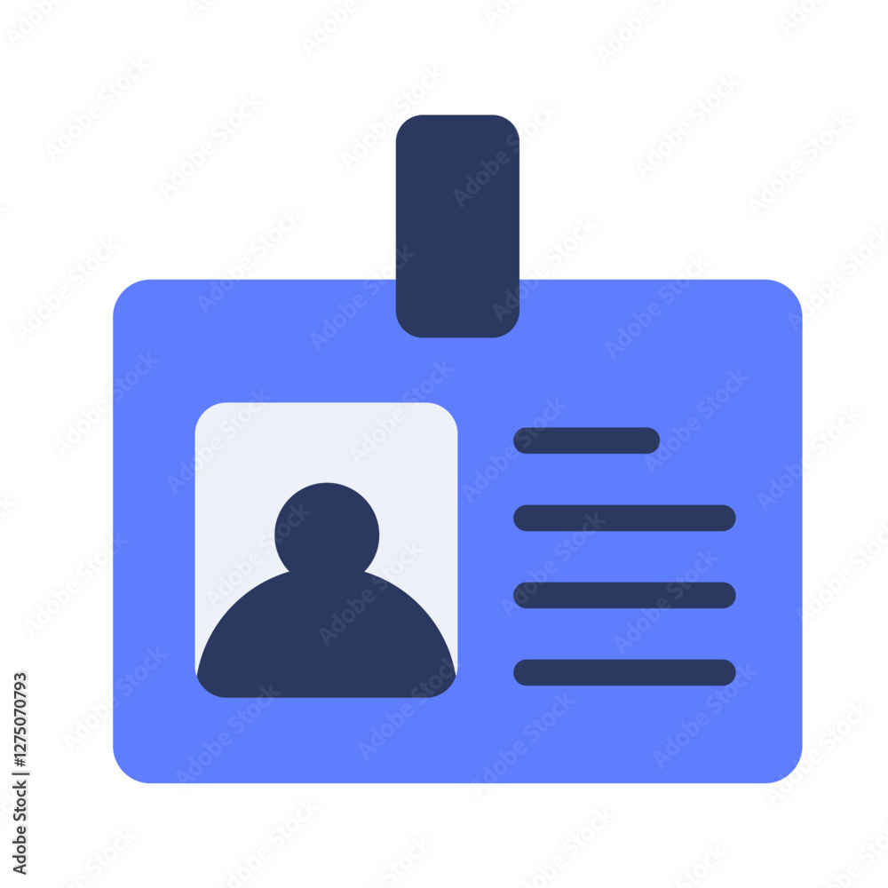 ID Card Flat Icon ID Card Flat Icon