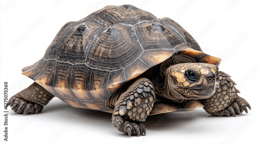 Naklejka premium Greek Tortoise Shell Reptile Closeup Wildlife Photography Exotic Animal Nature Image