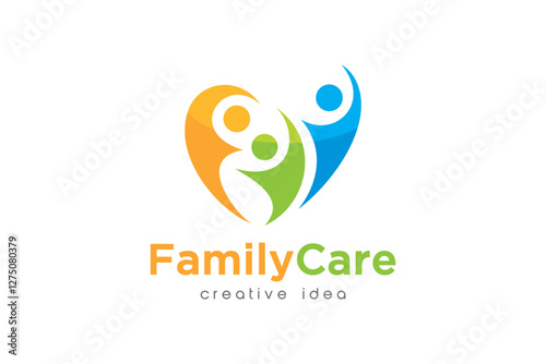 Wallpaper Mural Creative Family Care Logo Design Template Torontodigital.ca