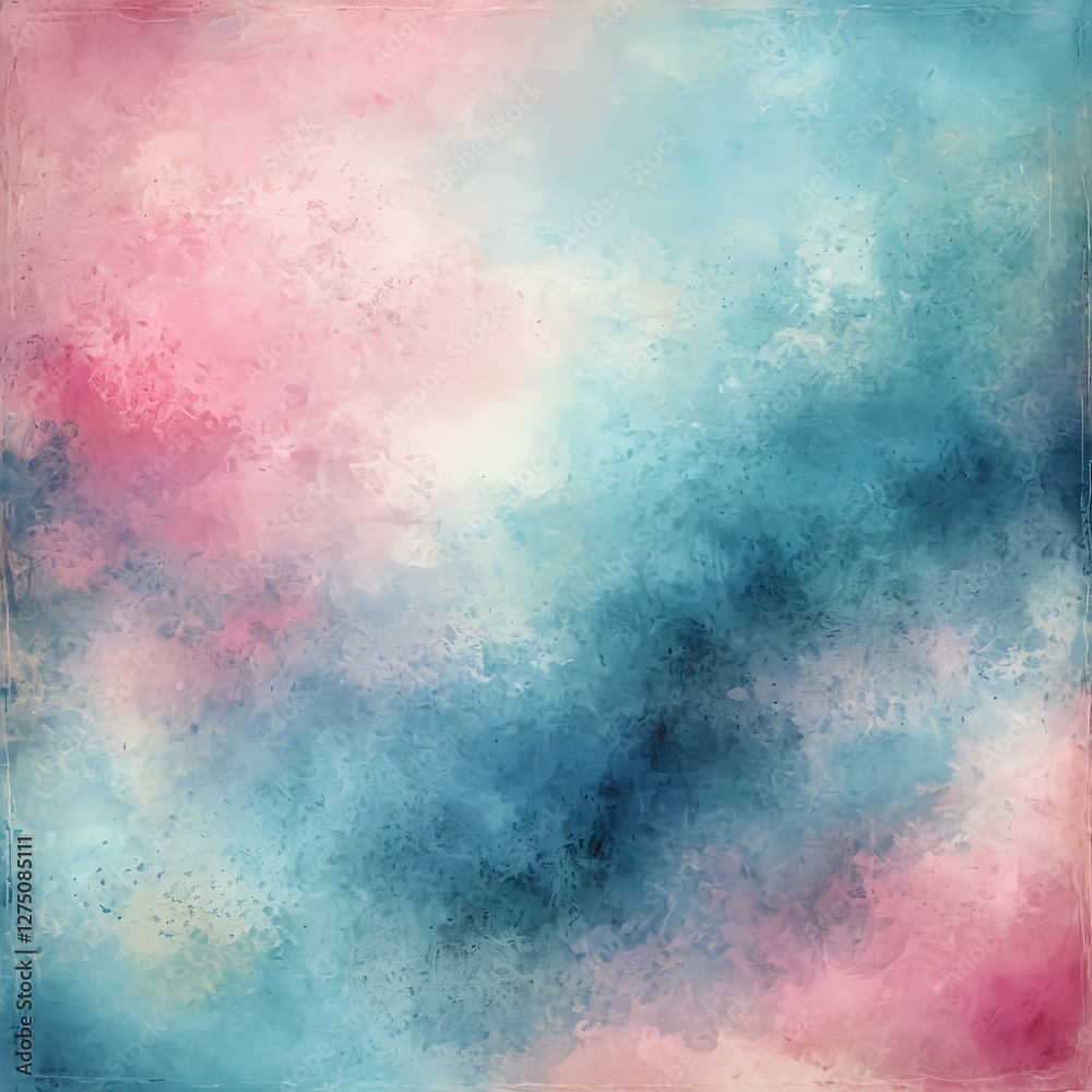 Fototapeta premium Abstract Pink and Blue Watercolor Texture