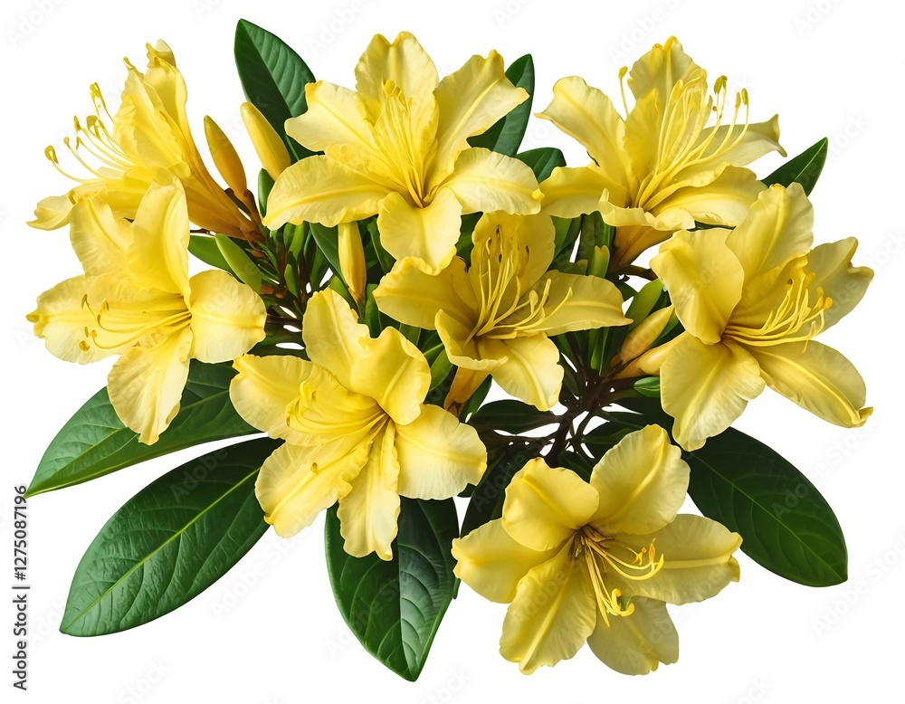 Obraz premium Yellow Azalea Flower Bouquet