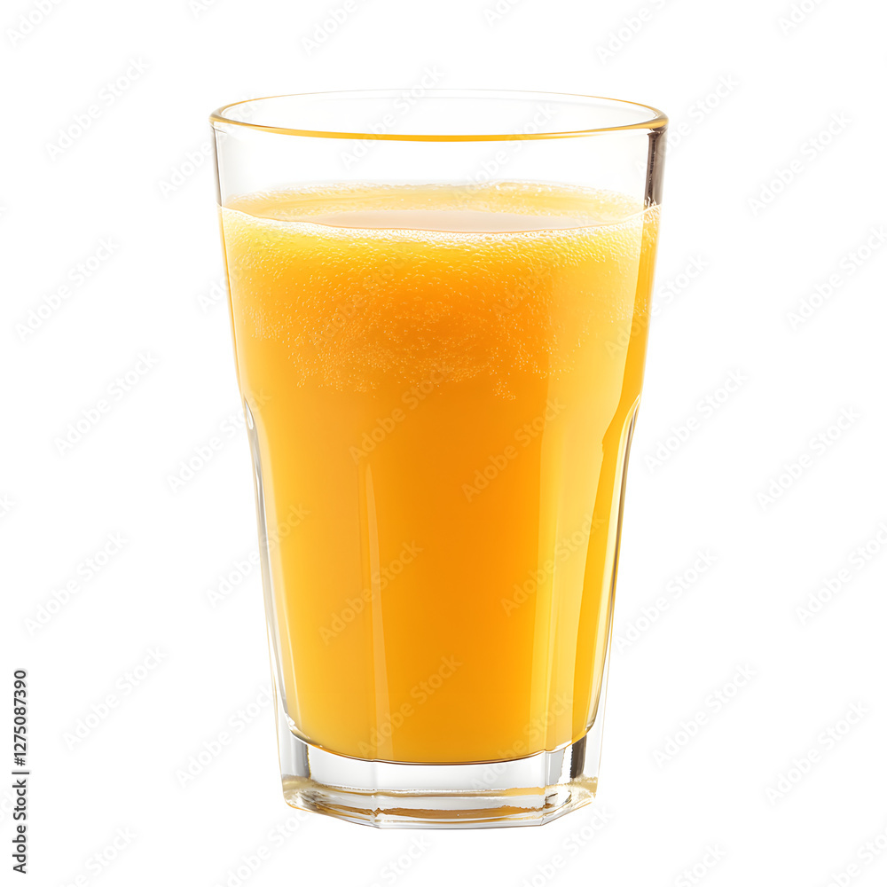 Freshly Squeezed Orange Juice in a Transparent Glass Filled with Refreshing Liquid Freshly Squeezed Orange Juice in a Transparent Glass Filled with Refreshing Liquid